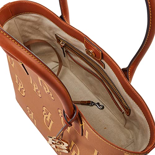 Dooney & Bourke Handbag, Monogram Small Russel Tote - Saddle - Dooney & Bourke Handbag, Monogram Small Russel Tote - Saddle - Travelking