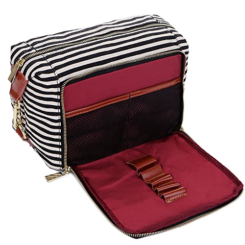 Canvas Travel Toiletry Bag  for Women (Black) - Canvas Travel Toiletry Bag  for Women (Black) - Travelking