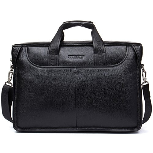 BOSTANTEN Leather Briefcase Handbag Messenger Business Bag-Black - BOSTANTEN Leather Briefcase Handbag Messenger Business Bag-Black - Travelking
