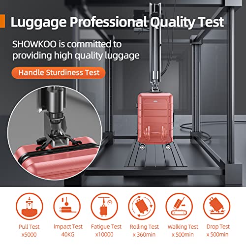 SHOWKOO Luggage Sets Expandable PC+ABS Durable Suitcase Set, Rose Gold - SHOWKOO Luggage Sets Expandable PC+ABS Durable Suitcase Set, Rose Gold - Travelking