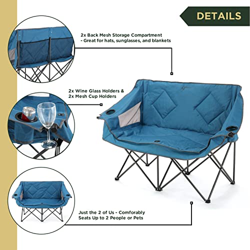 ARROWHEAD OUTDOOR Portable Folding Double Duo Camping Chair - ARROWHEAD OUTDOOR Portable Folding Double Duo Camping Chair - Travelking