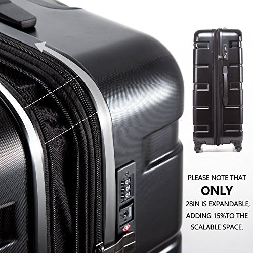 Coolife 1 Piece Luggage Expandable PC+ABS - TSA lock - Teal - Coolife 1 Piece Luggage Expandable PC+ABS - TSA lock - Teal - Travelking