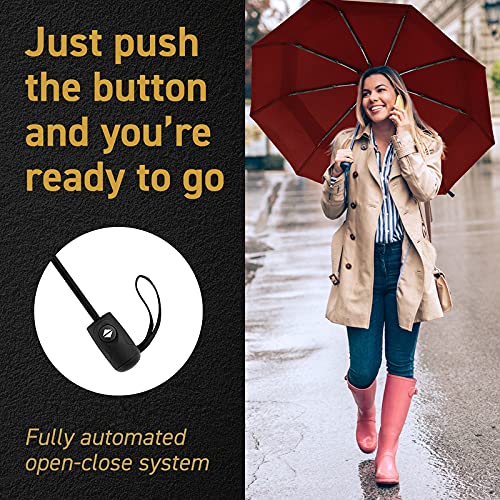Windproof Travel Umbrellas for Rain - Lightweight - Double Vent - Marsala - Windproof Travel Umbrellas for Rain - Lightweight - Double Vent - Marsala - Travelking