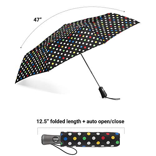 Totes Titan Compact Travel Umbrella - UV Sun Protection, Windproof - Totes Titan Compact Travel Umbrella - UV Sun Protection, Windproof - Travelking