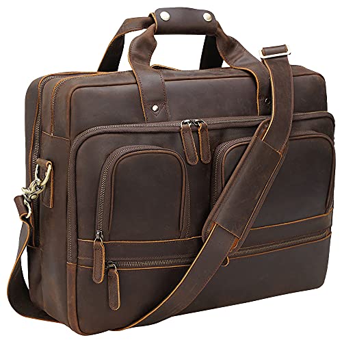Large Leather Briefcase for Men - Business Travel - Large Leather Briefcase for Men - Business Travel - Travelking