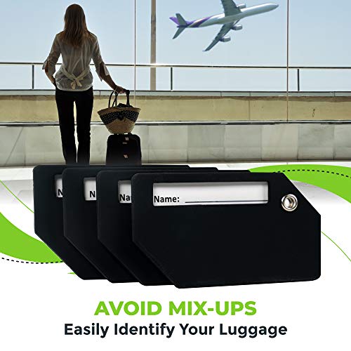Untethered Luggage Tag Set | 4 Pack Flexible & Bright Silicone - Untethered Luggage Tag Set | 4 Pack Flexible & Bright Silicone - Travelking