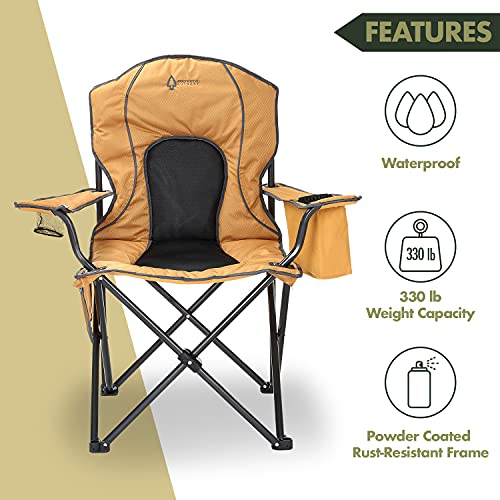 Arrowhead Outdoor Portable Folding Camping Quad Chair w/ 4-Can Cooler - Arrowhead Outdoor Portable Folding Camping Quad Chair w/ 4-Can Cooler - Travelking