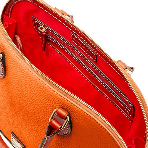 Dooney & Bourke Pebble Leather Zip Zip Satchel Bag, Clementine - Dooney & Bourke Pebble Leather Zip Zip Satchel Bag, Clementine - Travelking