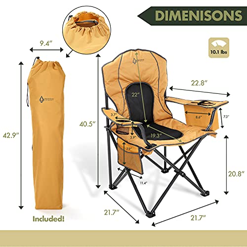 Arrowhead Outdoor Portable Folding Camping Quad Chair w/ 4-Can Cooler - Arrowhead Outdoor Portable Folding Camping Quad Chair w/ 4-Can Cooler - Travelking