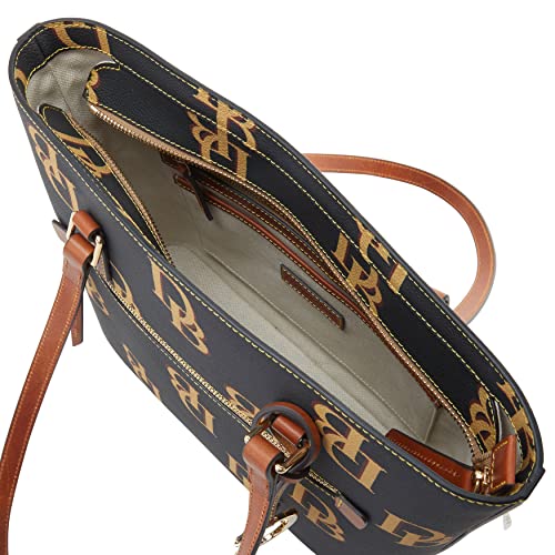 Dooney & Bourke Handbag, Monogram Shopper Tote - Charcoal - Dooney & Bourke Handbag, Monogram Shopper Tote - Charcoal - Travelking