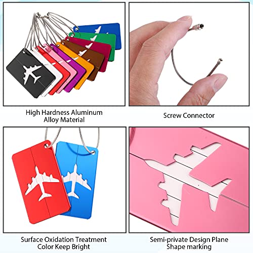 10 Piece Aluminum Luggage Tags - Mixed Colors - 10 Piece Aluminum Luggage Tags - Mixed Colors - Travelking