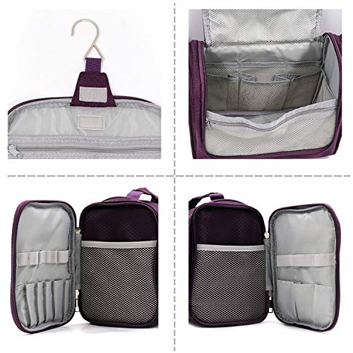 Extra Large Capacity Hanging Toiletry Bag for Men & Women, Purple - Extra Large Capacity Hanging Toiletry Bag for Men & Women, Purple - Travelking