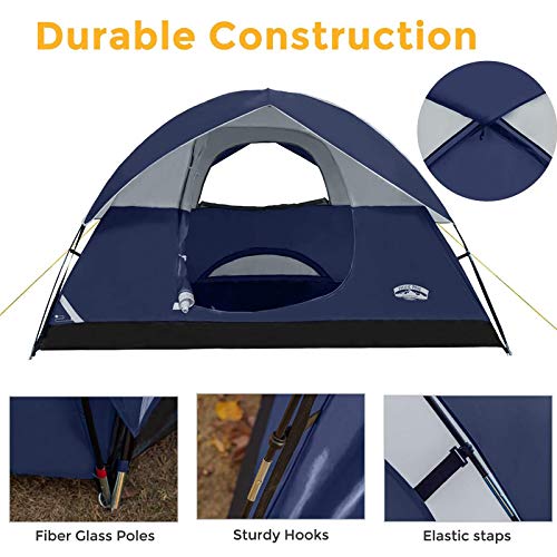Pacific Pass Camping Tent 4 Person Family Dome Tent - Pacific Pass Camping Tent 4 Person Family Dome Tent - Travelking