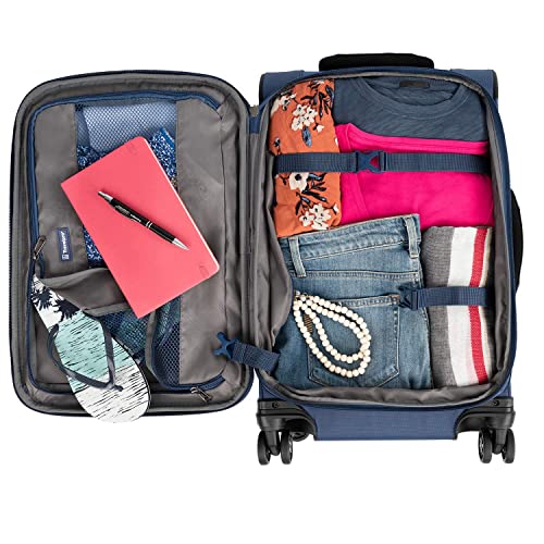 Travelpro Tourlite Softside Lightweigh Expandable Spinner - Blue - Travelpro Tourlite Softside Lightweigh Expandable Spinner - Blue - Travelking