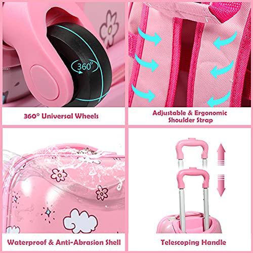 Sandinrayli Kid's Luggage Set with Spinner Wheels - Sandinrayli Kid's Luggage Set with Spinner Wheels - Travelking