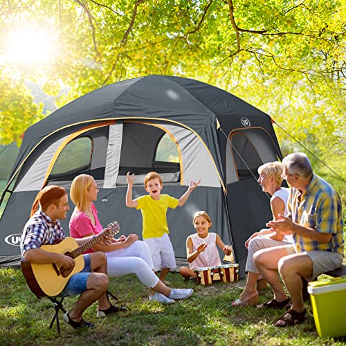 UNP Tents 6 Person Waterproof Windproof Easy Setup, Double Layer, Grey - UNP Tents 6 Person Waterproof Windproof Easy Setup, Double Layer, Grey - Travelking