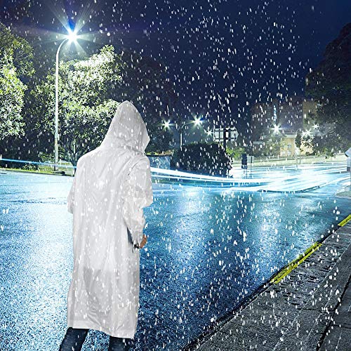 2 Piece Rain Ponchos for Adults - Reusable - White - 2 Piece Rain Ponchos for Adults - Reusable - White - Travelking