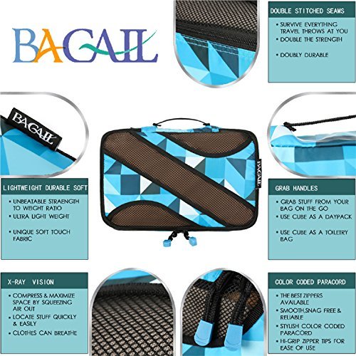 BAGAIL 6 Set Packing Cubes,Travel Luggage Packing Organizers - BAGAIL 6 Set Packing Cubes,Travel Luggage Packing Organizers - Travelking