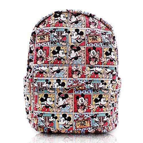 Mickey Mouse & Minnie Mouse Comic Style Canvas Backpack - Mickey Mouse & Minnie Mouse Comic Style Canvas Backpack - Travelking