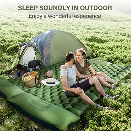 Yuzonc Double Camping Sleeping Pad, Inflatable Camping Pad - Yuzonc Double Camping Sleeping Pad, Inflatable Camping Pad - Travelking