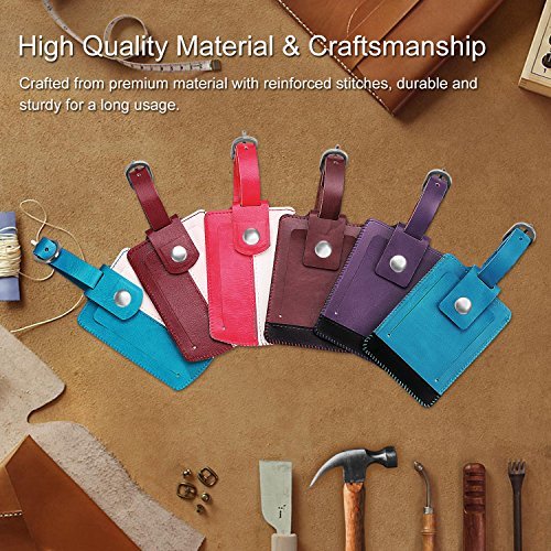2 Pack Luggage Tags - (Genuine Leather-Purple) - 2 Pack Luggage Tags - (Genuine Leather-Purple) - Travelking