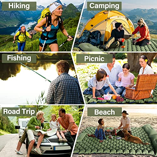 Yuzonc Double Camping Sleeping Pad, Inflatable Camping Pad - Yuzonc Double Camping Sleeping Pad, Inflatable Camping Pad - Travelking