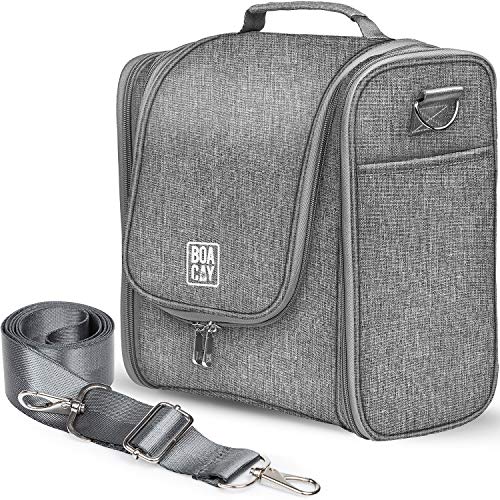 Extra Large Hanging Travel Toiletry Bag for Women and Men, Quartz Grey - Extra Large Hanging Travel Toiletry Bag for Women and Men, Quartz Grey - Travelking
