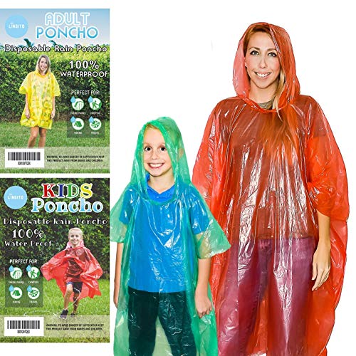 20 Pack Family Rain Ponchos | Disposable Emergency Ponchos | Travel | Hiking - 20 Pack Family Rain Ponchos | Disposable Emergency Ponchos | Travel | Hiking - Travelking
